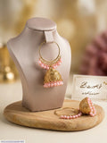 Golden Jhumka Earrings Set for Women 2 Pcs