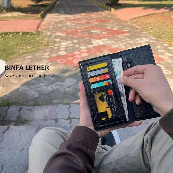 Men's Premium Leather Wallet Multicolor Long Design