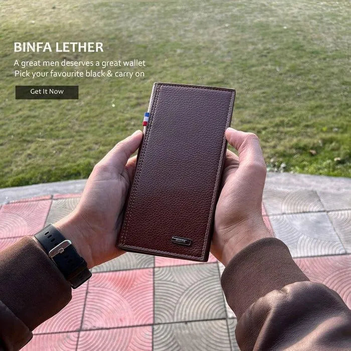 Men's Premium Leather Wallet Multicolor Long Design