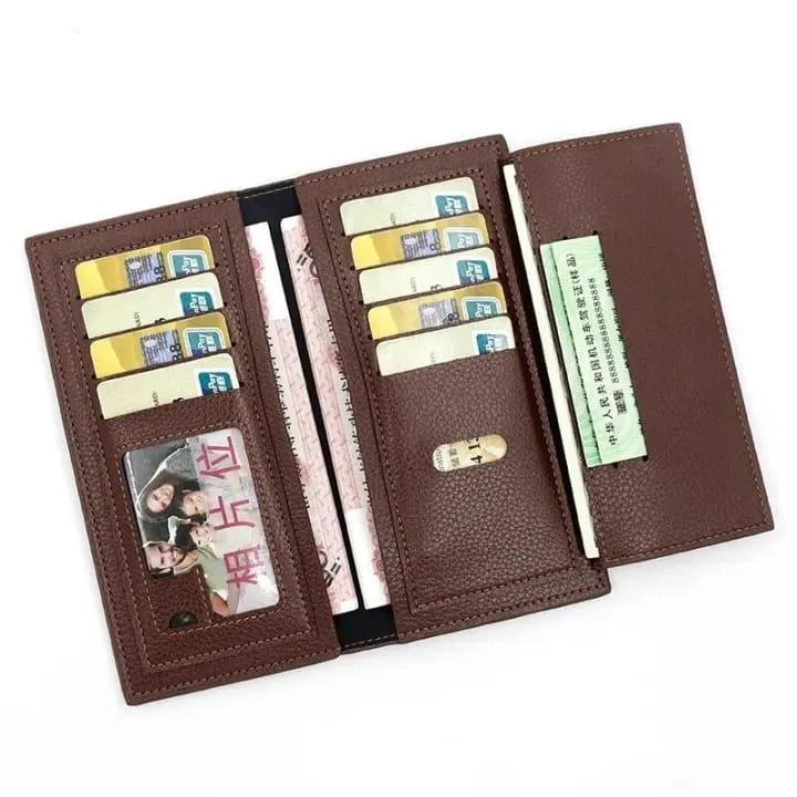 Men's Premium Leather Wallet Multicolor Long Design