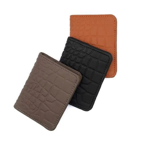 Men's Black Leather Wallet with Card Slots