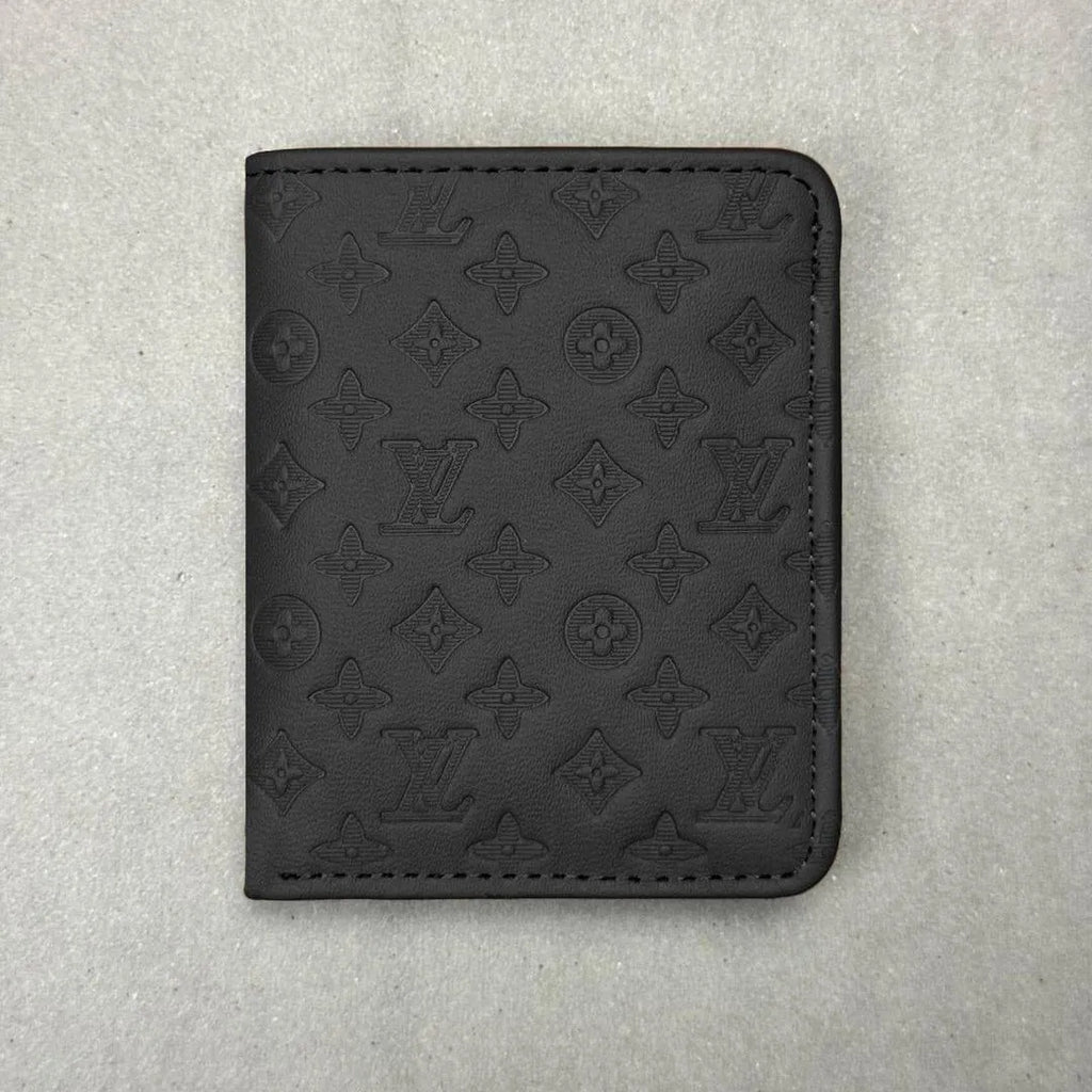 Men's Leather Wallet with LV Pattern Brown