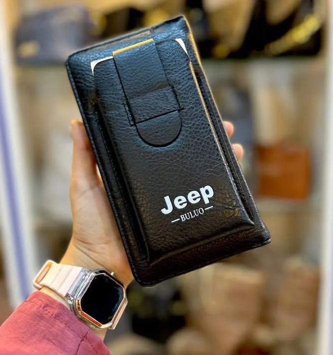 Jeep PU Leather Wallet Set Brown Tan Black