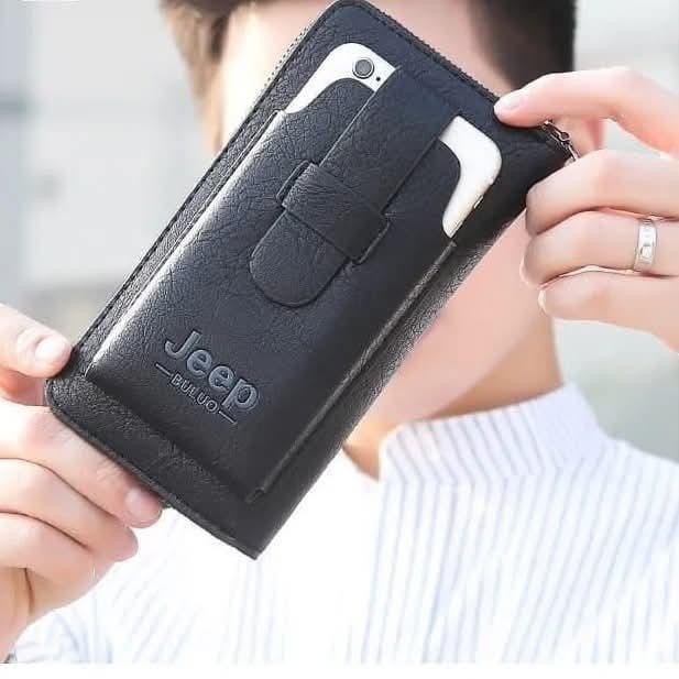 Jeep PU Leather Wallet Set Brown Tan Black