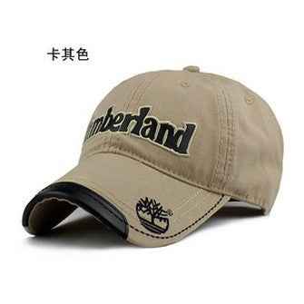 Black Timberland Cap with Leather Trim for Men