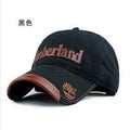 Black Timberland Cap with Leather Trim for Men