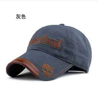 Black Timberland Cap with Leather Trim for Men