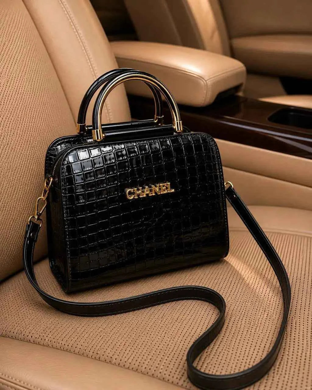 Women's Leather Plain Shoulder Bag