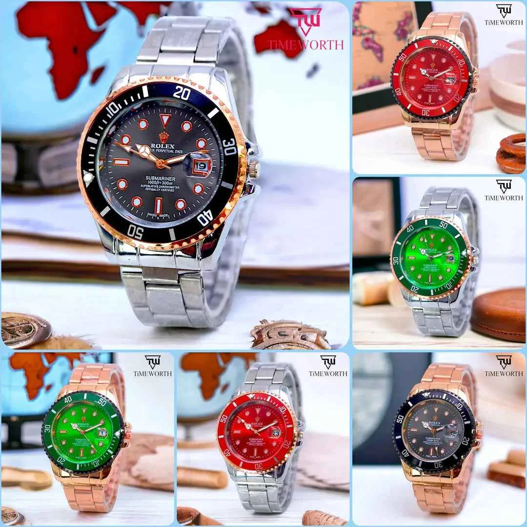 Men's Lightweight Design Watch with Date Working - Random Multicolor Dial - 0004