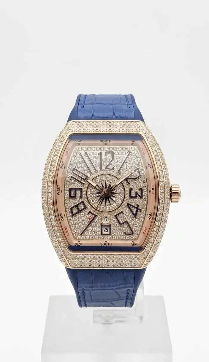 Diamond Stone Men's Luxury Fashion Watch, (Working Date & Premium Textured Strap)