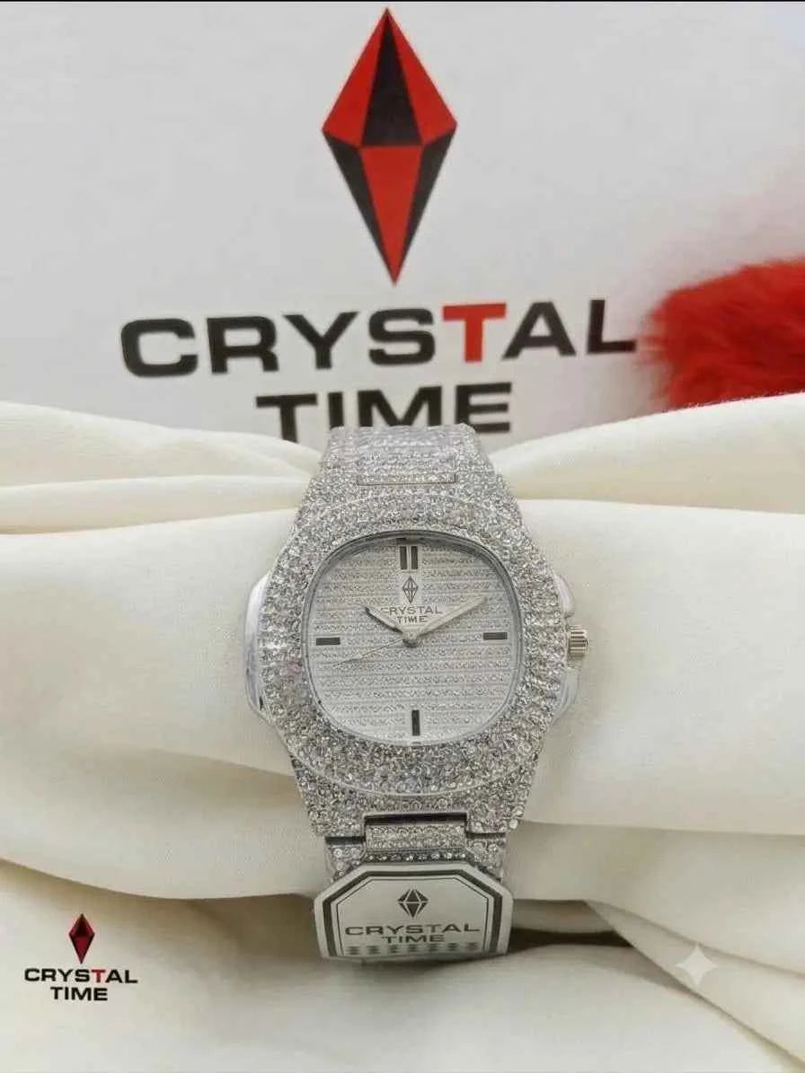 Stainless Steel Diamond Stone Watch For Women's With Butterfly Lock