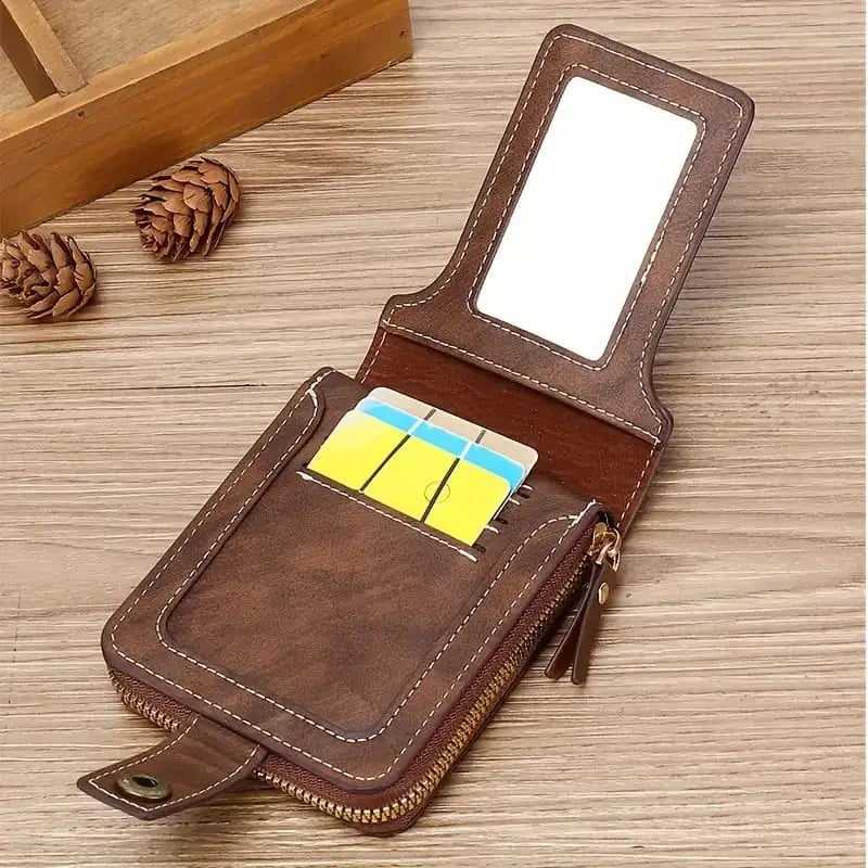 Premium Men's Zipper Bifold Wallet