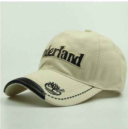 Black Timberland Cap with Leather Trim for Men