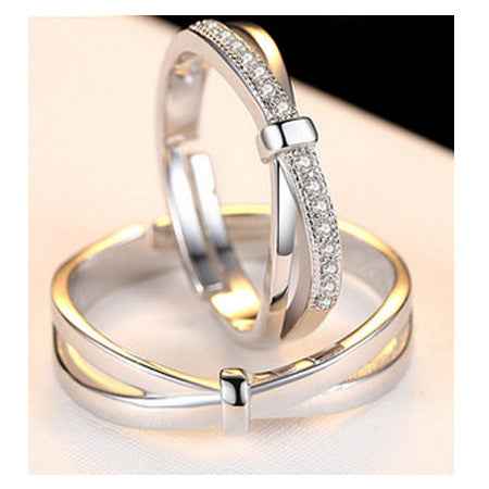 Adjustable Couple Rings Intertwined Love Design