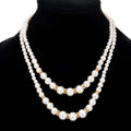 Double Pearl Necklace Gold Accents for Pakistani Women