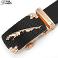 Men Automatic Belt Leopard Head Black Gold 2024