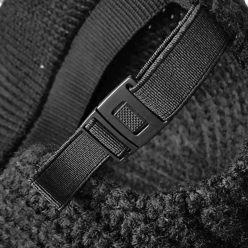 Men Wool Cap Black Korean Style Short Brim