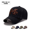 Men Washed Baseball Cap Black with Logo