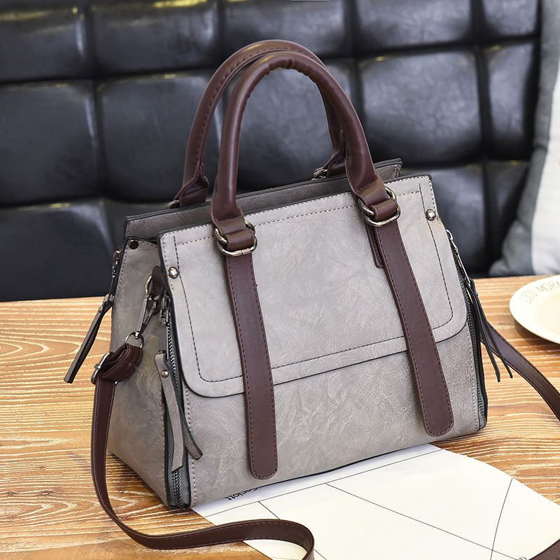 Trendy Orange Boston Handbag for Women