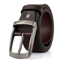 Men's Vintage Leather Belt with Pin Buckle
