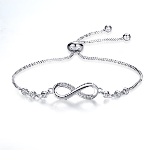 Adjustable Crystal Bracelet for Women White Black Blue Green