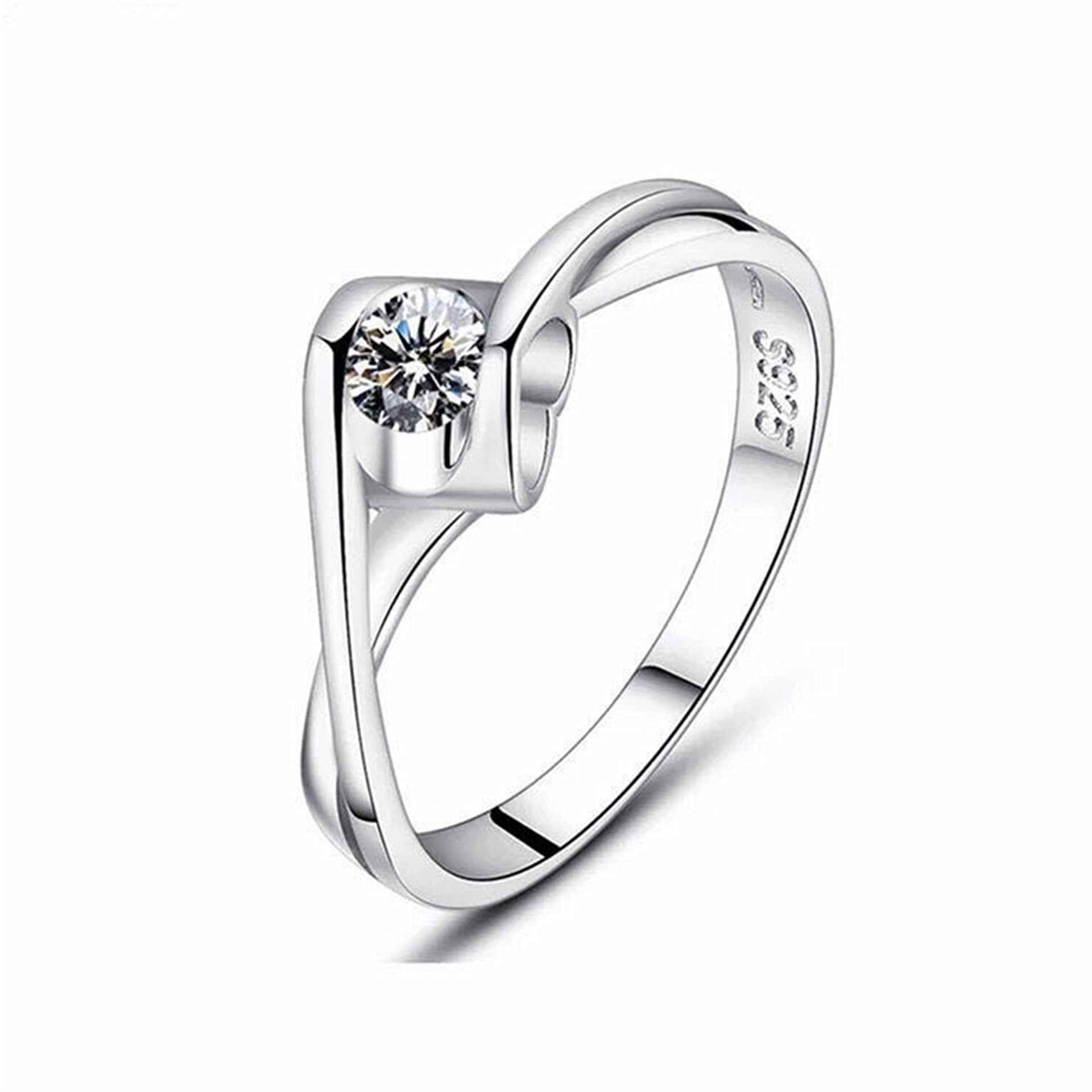 Men's 18K Platinum Plated Wide Diamond Ring