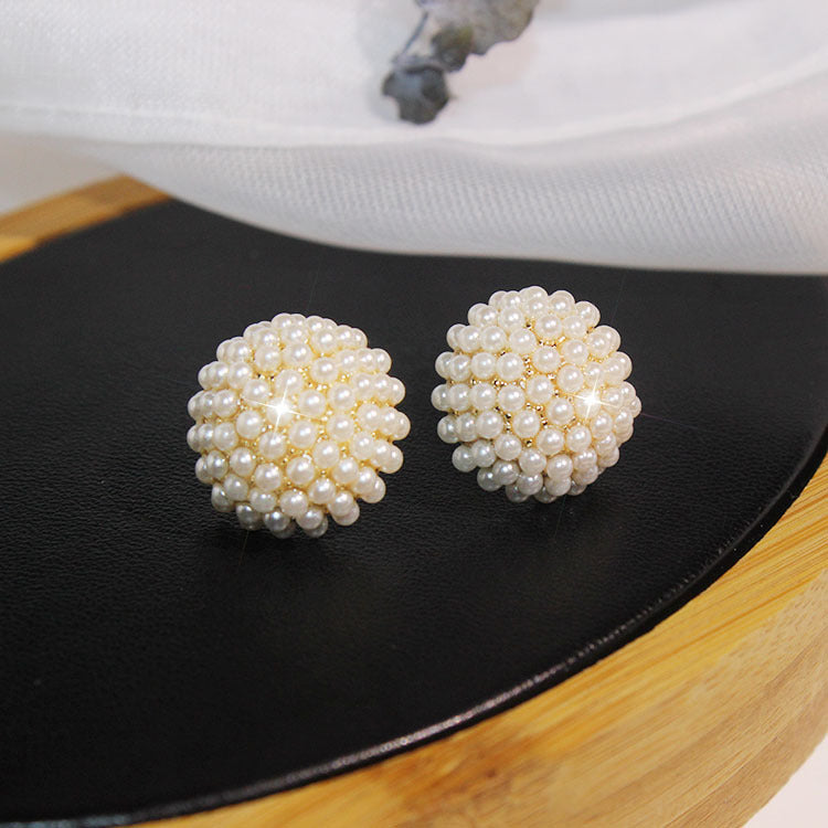 Pearl Earrings Korean Ball Design for Women