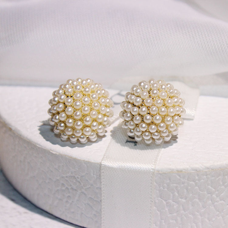 Pearl Earrings Korean Ball Design for Women