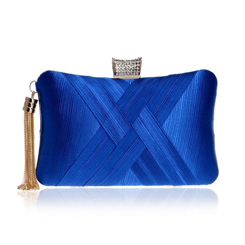 Women's Gold Tassel Evening Clutch Bag