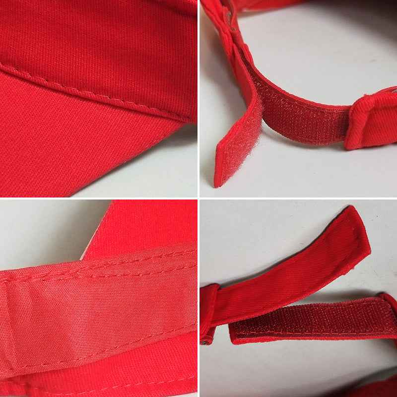 Women Sun Visor Cap Black Adjustable Wide Brim