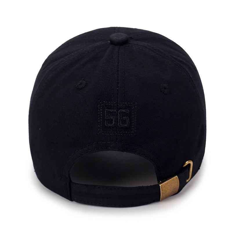 Men's Navy Blue Embroidered Baseball Cap with Brand Patch