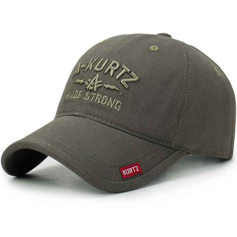 Men's Navy Blue Embroidered Baseball Cap with Brand Patch