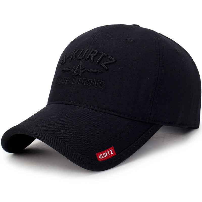 Men's Navy Blue Embroidered Baseball Cap with Brand Patch