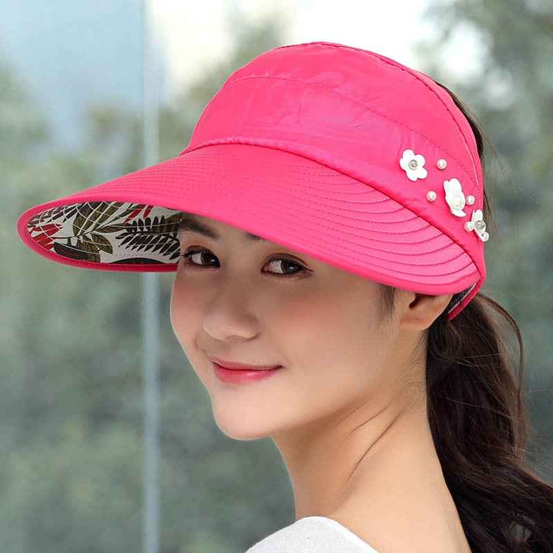 Stylish Sun Hat with Floral Embellishments for Women