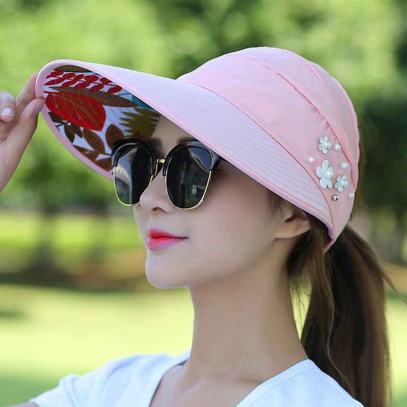 Stylish Sun Hat with Floral Embellishments for Women