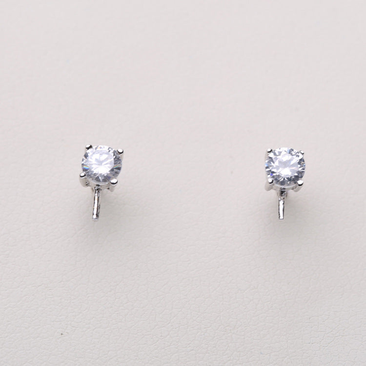 Pearl Earrings with Diamond Set for Women