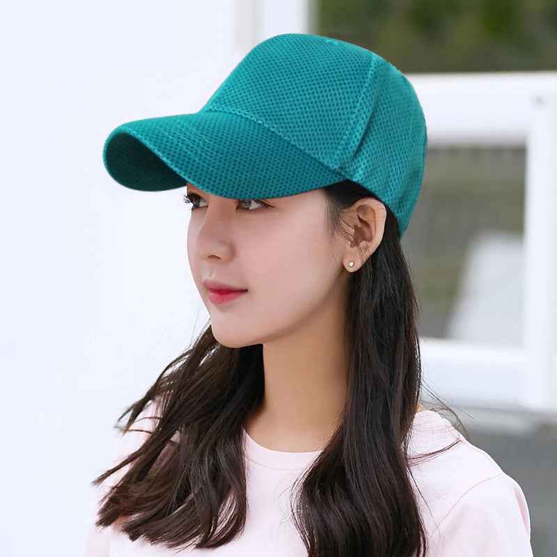 Men Mesh Baseball Cap Black Adjustable 56-59cm