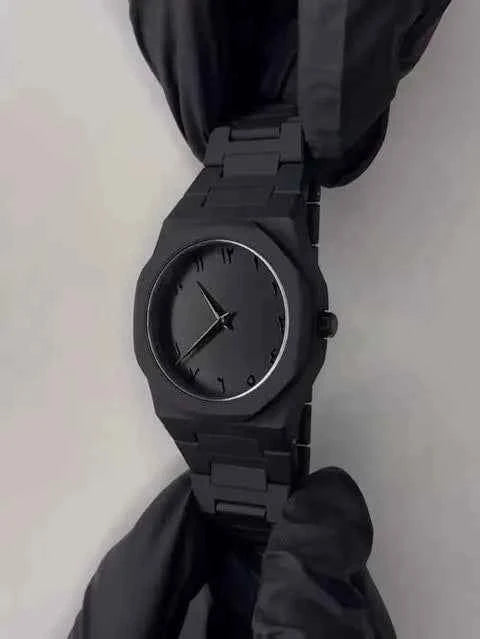 Black Octagonal Chain Watch for Men