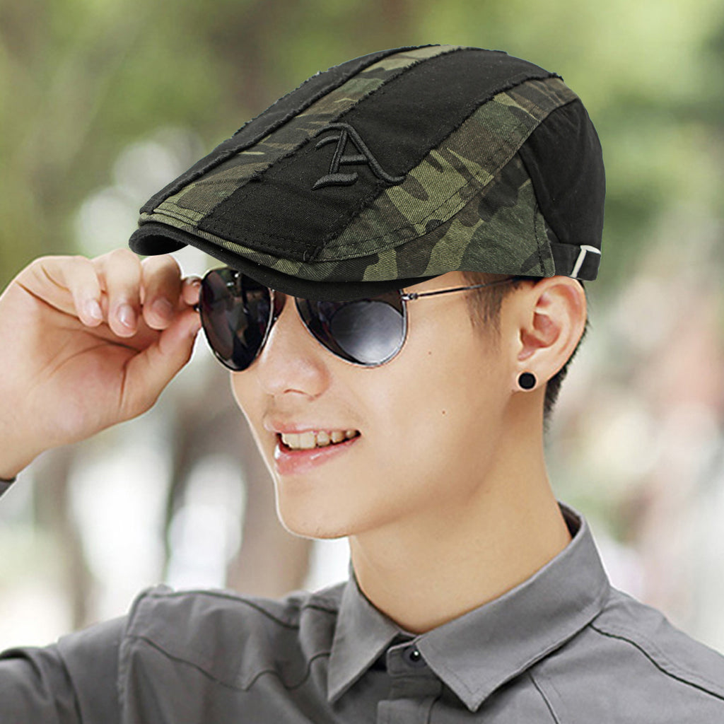 Men Camouflage Beret Hat Sun Protection Outdoor Casual