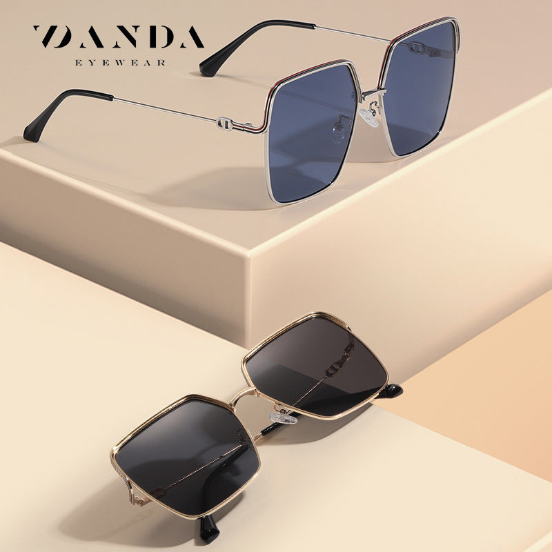Women's Gold Frame Polarized Sunglasses LS322