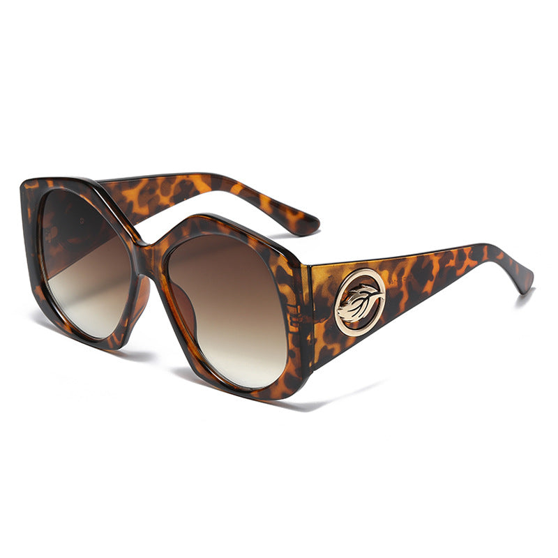 Trendy Green Leopard Print Sunglasses UV Protection Lightweight