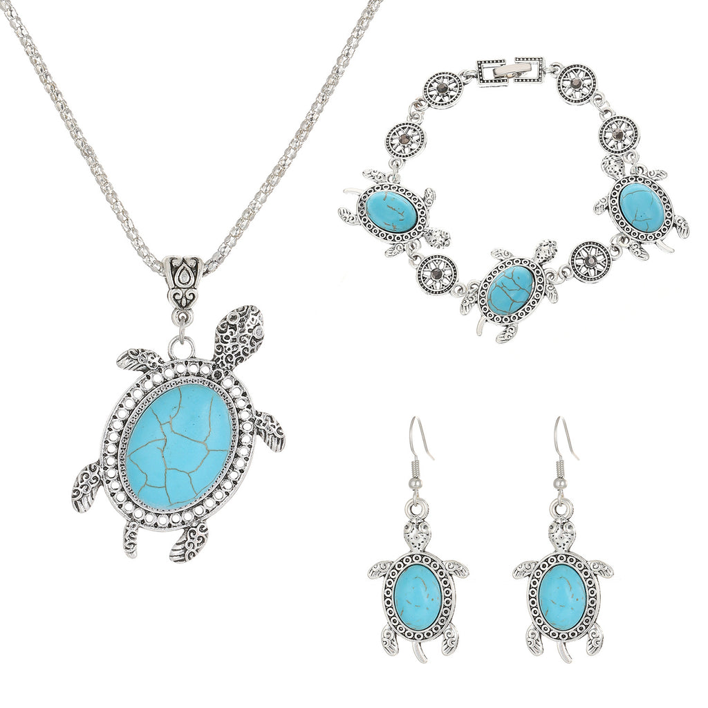 Turtle Jewelry Set Turquoise Antiques for Women