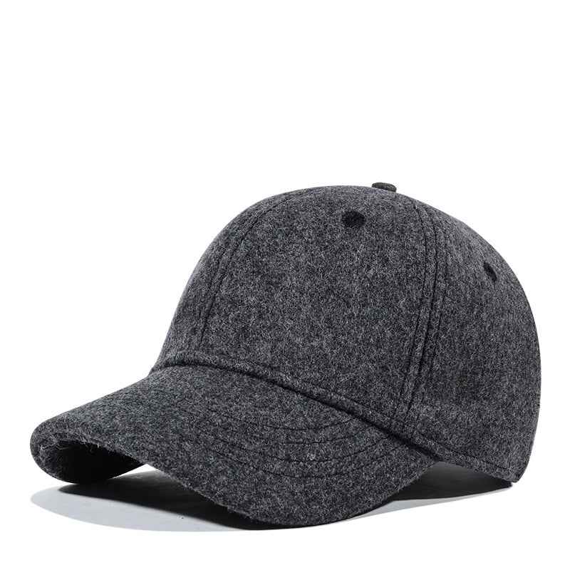 Wool Baseball Cap Black Short Brim Pakistan