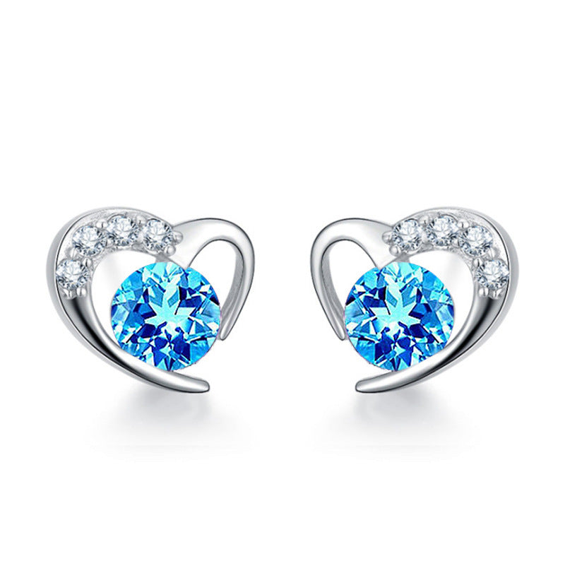 Heart Shaped Silver Earrings for Women 999 Pure