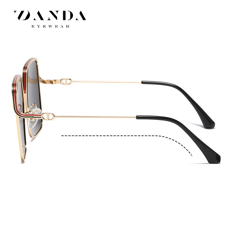 Women's Gold Frame Polarized Sunglasses LS322