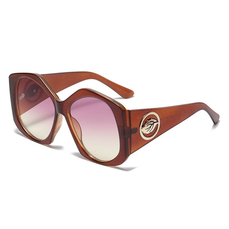 Trendy Green Leopard Print Sunglasses UV Protection Lightweight