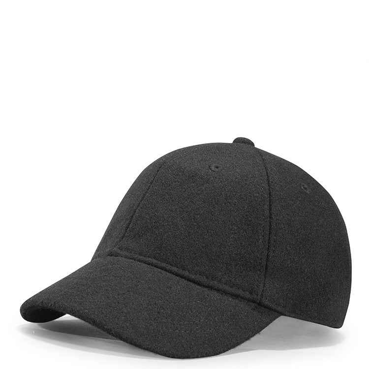 Wool Baseball Cap Black Short Brim Pakistan