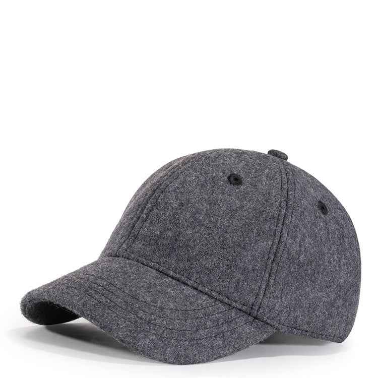Wool Baseball Cap Black Short Brim Pakistan