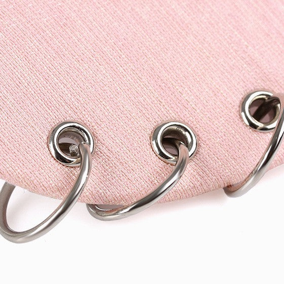 Iron Ring Cap Set Black White Pink for Women