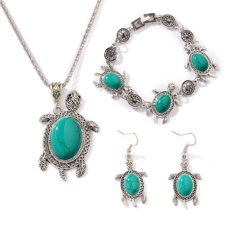 Turtle Jewelry Set Turquoise Antiques for Women